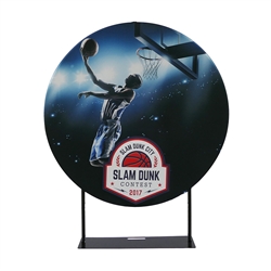 5ft EZ Extend Circle Display | Single-Sided Tension Fabric Print