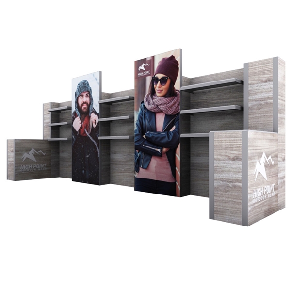 20ft x 10ft Modco Modular 3 Display. The Modco Modular Display System allows you to configure and add additional displays and features to fit your needs.