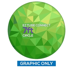 7ft EZ Tube Connect Circle Display (Single-Sided Graphic Only)