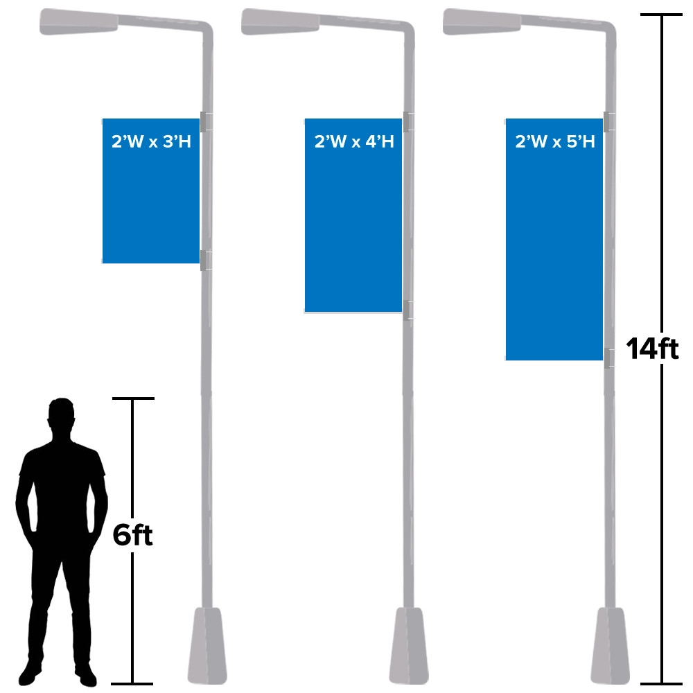 36in x 36in Street Pole Banner | Double-Sided Kit