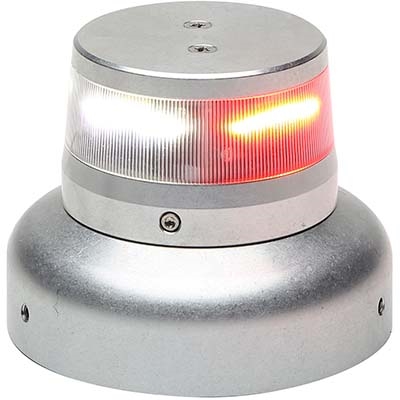 Whelen 01-0772010-32 Model OR36S2W Red/White Split LED 28V Beacon (3.75" Base)