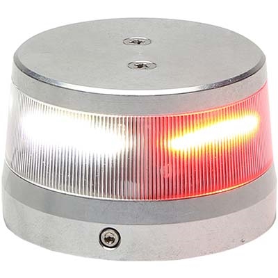 Whelen 01-0772010-70 Model OR36S1N Red/White Split LED 14V Beacon (2.6" Base)