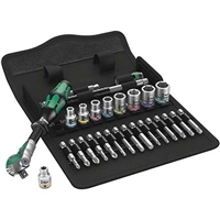 Wera 05004019001 8100 SA 9 Zyklop Imperial Speed Ratchet 28 PC Set 1/4-Inch Drive