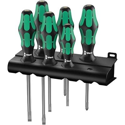 Wera 05105650001 6 PC 334/6 Rack Screwdriver Set With Take It Easy Markings