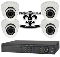 Loaner ProjectNOLA Crime Camera package including FOUR 1080p HD Day/Night weatherproof crime cameras and a Pro-Grade DVR that may be viewed via the Internet and be received by the ProjectNOLA Real-Time Crime Information Center at UNO