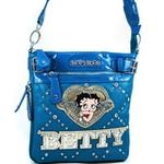 Classic Betty BoopÂ® Messenger Bag w/ Rhinestones & Sequins Glitz