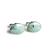 Natural turquoise sterling silver oval cufflinks