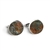 Round red moss agate cufflinks in sterling silver
