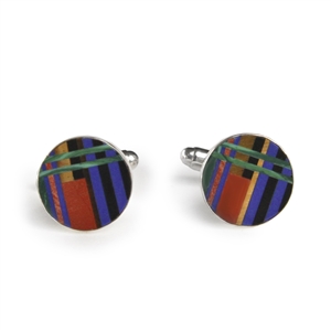 Round Chopsticks Inlay Cufflinks