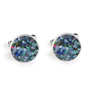 Round Opal Mosaic Cufflinks