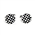 Round Black & White Small Check Inlay Cufflinks