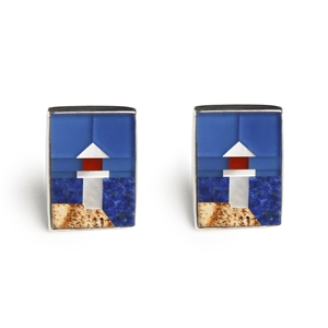 Rectangle Lighthouse Inlay Cufflinks