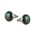 Large Round Labradorite Cufflinks Sterling Silver