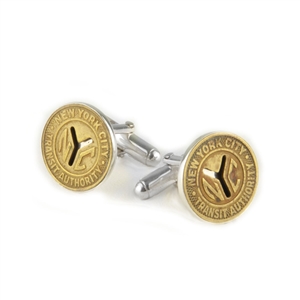 NY or Philadelphia Transit Token Coin Cufflinks