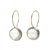 Coin pearl earrings in 14k gold filled and white pearl