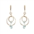 14K Gold filled lightly hammered hoop earrings. Shown in Peruvian Chalcedony.