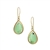 Gilded Teardrop Earrings in Chrysoprase