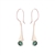 Trumpet Flower Earrings in 14k Gold Filled and Green Tourmaline