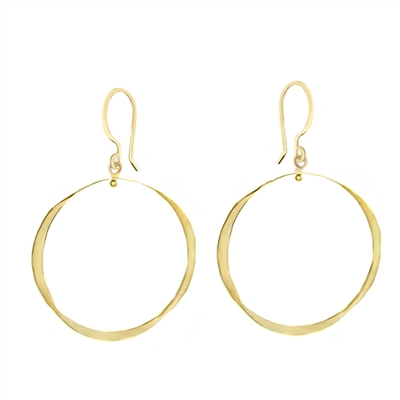 Simple Hammered Hoop Earrings in 14K Gold Filled + SIZES