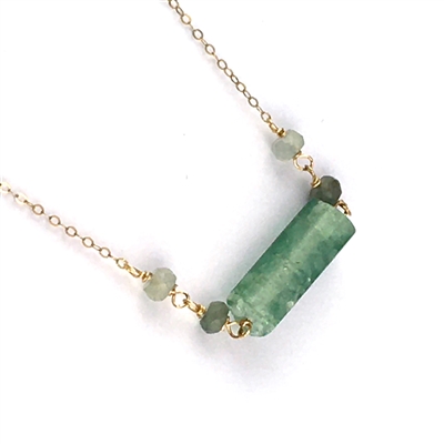 Raw Tourmaline Necklace in 14k Gold Filled or Sterling + More Colors