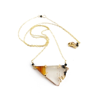 Montana agate necklace in 14K gold filled