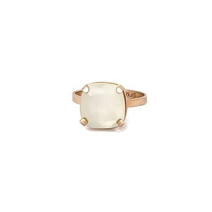 Small Faceted Cushion Ring in 14k GF + More Colors