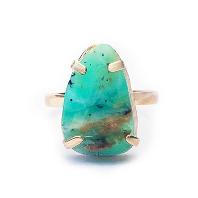 Cusco Peruvian Opal Ring in 14k Gold filled