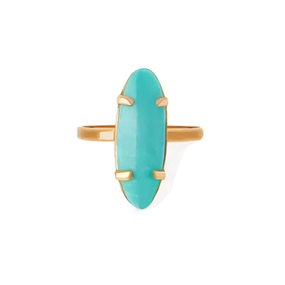 Prong Set Marquis Ring in 14k Gold Filled Shown in turquoise