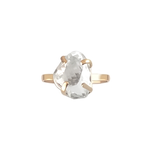 Limited Edition Raw Crystal Ring 14K GF  + More Colors