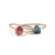 14k gold filled stacking ring with oval rose cut pink tourmaline gemstone.