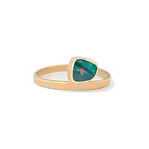 14K Gold Filled Stackable Ring in Opal
