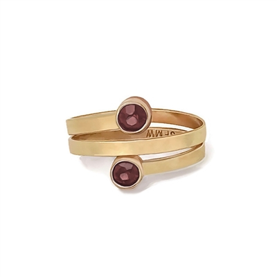 Wrap Ring in 14k Gold Filled  and Garnet