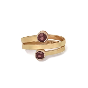 Wrap Ring in 14k Gold Filled  and Garnet