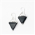 Triangle Earrings in Faceted Black Onyx