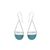 Long sterling silver drop earrings in turquoise