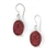 Silver cinnabar earrings