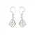 Herkimer and Silver Diamond Earrings