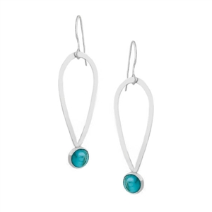 Turquoise Upside Down Teardrop Earrings