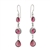 Long Sol Earrings in Pink Tourmaline and Sterling Silver