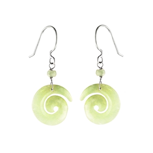 Carved Jade Earrings