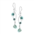 Butterfly Wing Earrings in Apatite and Turquoise