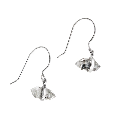 Tiny Herkimer Diamond Earrings