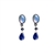 Blue lapis lazuli and opal sterling silver stud earrings.