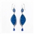 Blue lapis lazuli and opal sterling silver earrings.