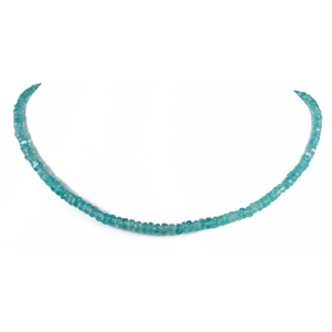 Faceted Gemstone Bead Necklace in apatite