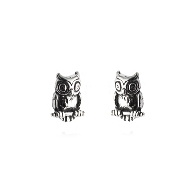 Tiny Owl Post Earrings