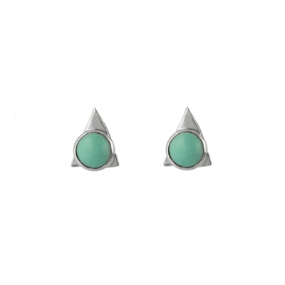 Tiny Triangle Gemstone Stud Earrings + MORE COLORS