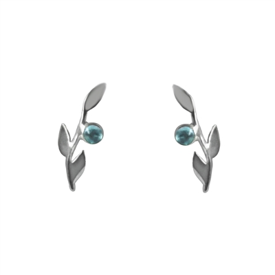 Tiny Branches and Gemstone Stud Earrings + More Colors