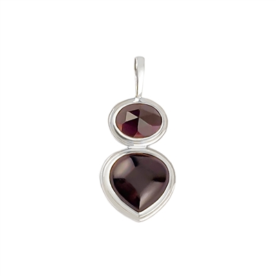 Radiance Pendant in sterling silver and garnet