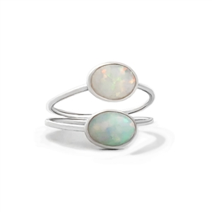 Small Stacked Ovals Ring + More Colors